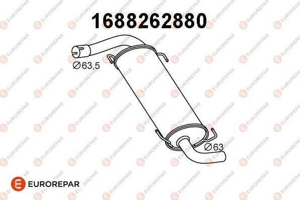 EUROREPAR 1688262880 - Глушник вихлопних газів кінцевий autozip.com.ua