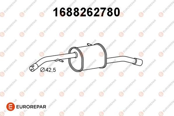 EUROREPAR 1688262780 - Глушник вихлопних газів кінцевий autozip.com.ua