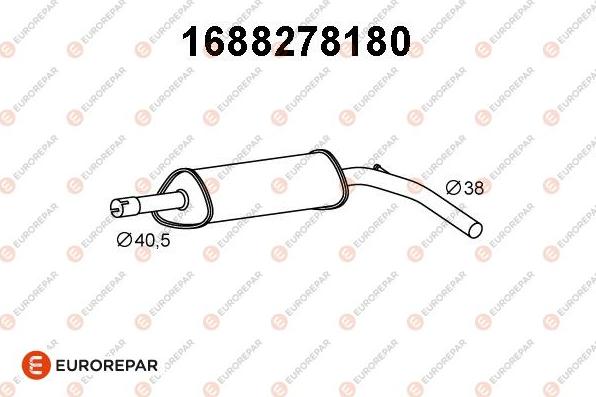 EUROREPAR 1688278180 - Середній глушник вихлопних газів autozip.com.ua