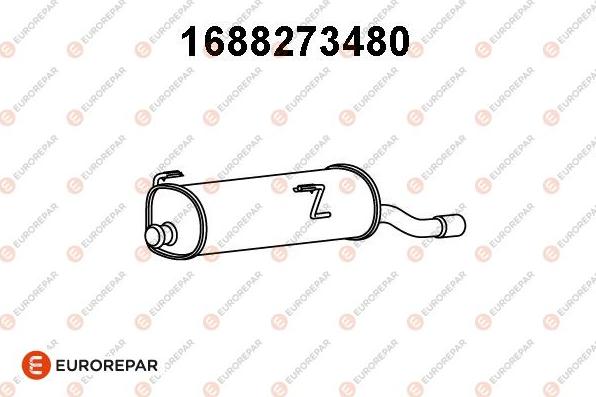 EUROREPAR 1688273480 - Глушник вихлопних газів кінцевий autozip.com.ua