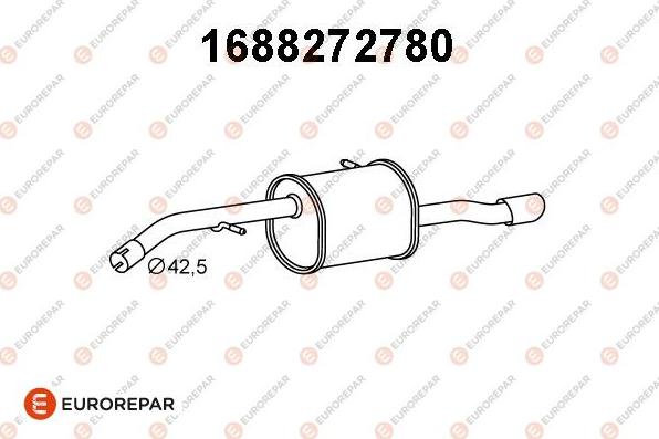 EUROREPAR 1688272780 - Глушник вихлопних газів кінцевий autozip.com.ua