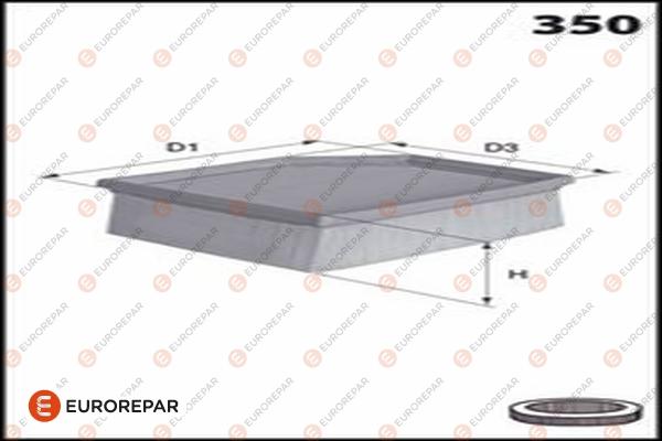 EUROREPAR 1682950580 - Повітряний фільтр autozip.com.ua