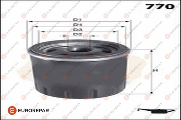EUROREPAR 1682954080 - Масляний фільтр autozip.com.ua