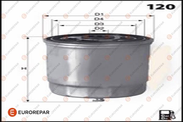 EUROREPAR 1682952280 - Паливний фільтр autozip.com.ua