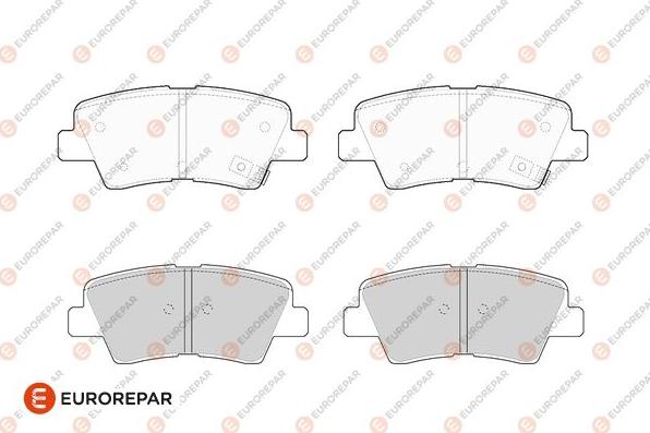 EUROREPAR 1682314380 - Гальмівні колодки, дискові гальма autozip.com.ua