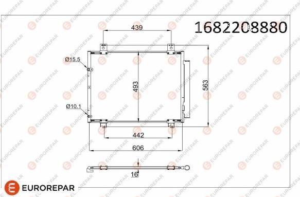 EUROREPAR 1682208880 - Конденсатор, кондиціонер autozip.com.ua