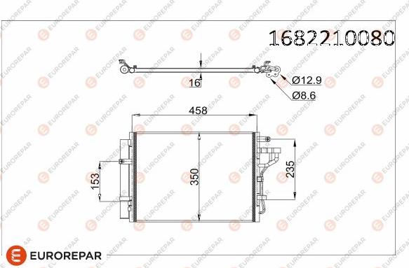 EUROREPAR 1682210080 - Конденсатор, кондиціонер autozip.com.ua