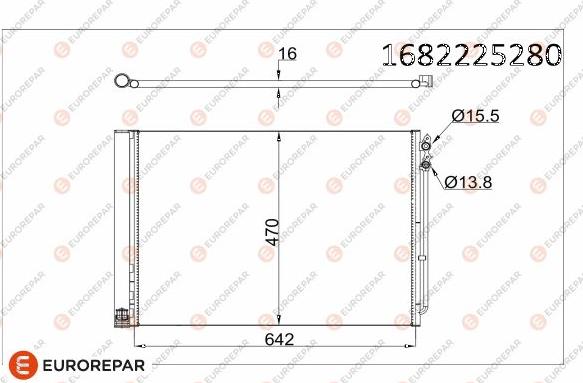 EUROREPAR 1682225280 - Конденсатор, кондиціонер autozip.com.ua