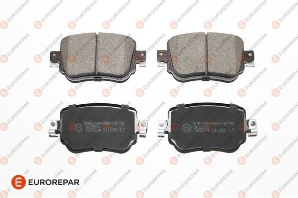 EUROREPAR 1639376780 - Гальмівні колодки, дискові гальма autozip.com.ua