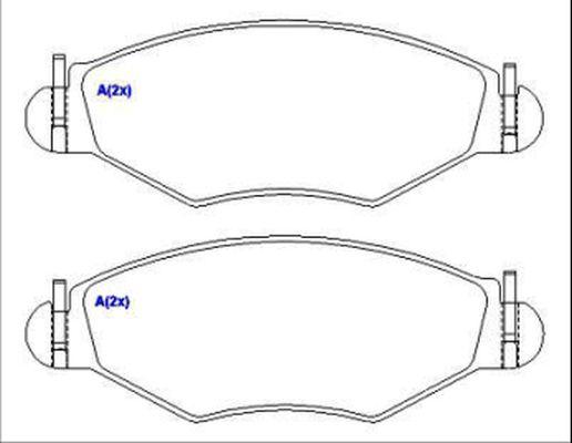 EUROREPAR 1635833280 - Гальмівні колодки, дискові гальма autozip.com.ua