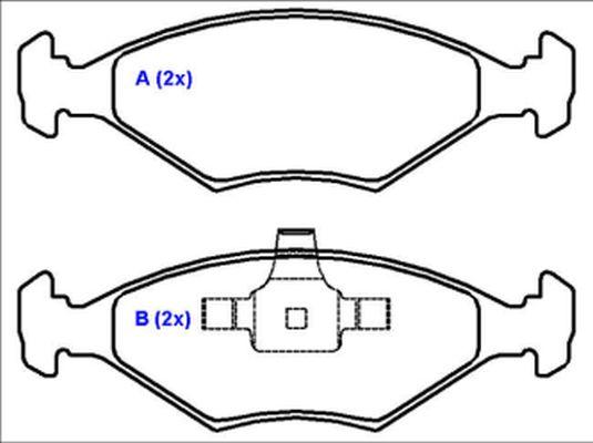 EUROREPAR 1636485380 - Гальмівні колодки, дискові гальма autozip.com.ua