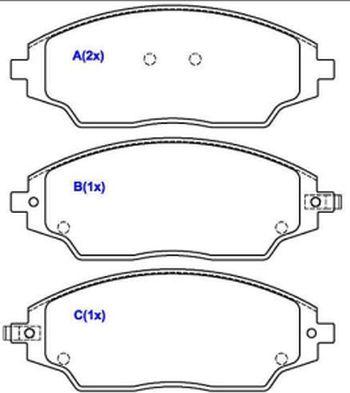 EUROREPAR 1636488780 - Гальмівні колодки, дискові гальма autozip.com.ua