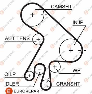 EUROREPAR 1633130280 - Ремінь ГРМ autozip.com.ua