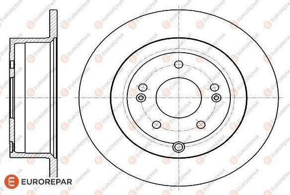 EUROREPAR 1622809880 - Гальмівний диск autozip.com.ua