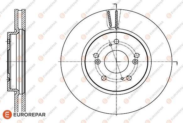 EUROREPAR 1622807580 - Гальмівний диск autozip.com.ua