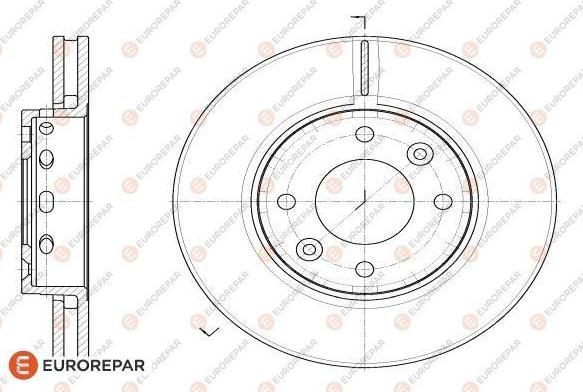EUROREPAR 1622810680 - Гальмівний диск autozip.com.ua