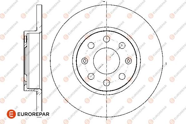 EUROREPAR 1676009780 - Гальмівний диск autozip.com.ua