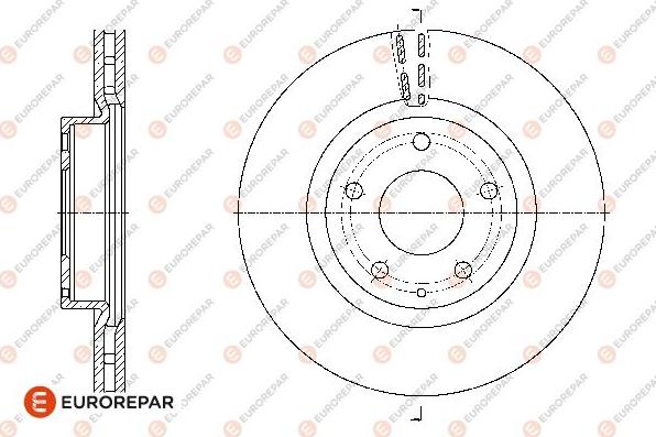 EUROREPAR 1676008580 - Гальмівний диск autozip.com.ua