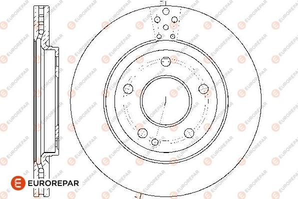 EUROREPAR 1676010480 - Гальмівний диск autozip.com.ua