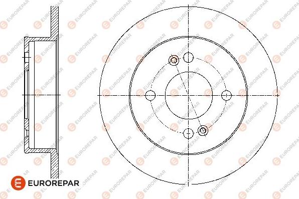 EUROREPAR 1676010780 - Гальмівний диск autozip.com.ua