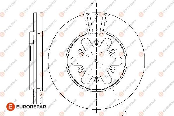 EUROREPAR 1676011080 - Гальмівний диск autozip.com.ua