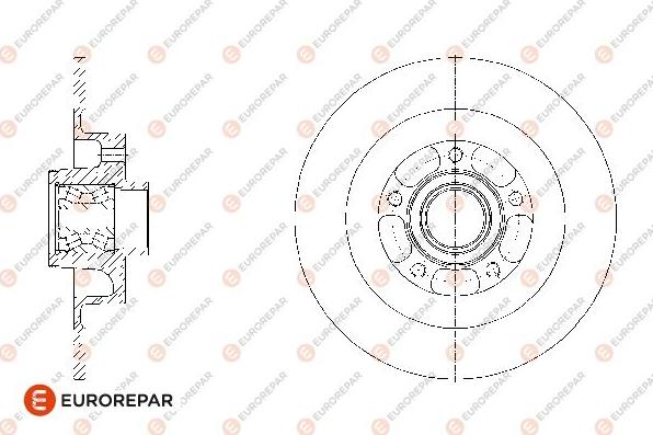 EUROREPAR 1676011280 - Гальмівний диск autozip.com.ua