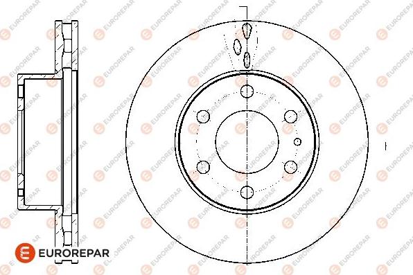 EUROREPAR 1676013080 - Гальмівний диск autozip.com.ua