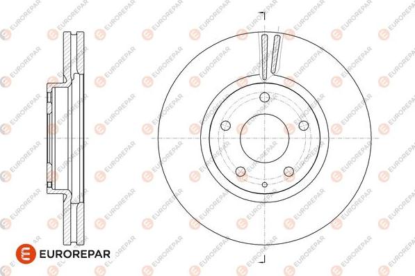 EUROREPAR 1676013780 - Гальмівний диск autozip.com.ua