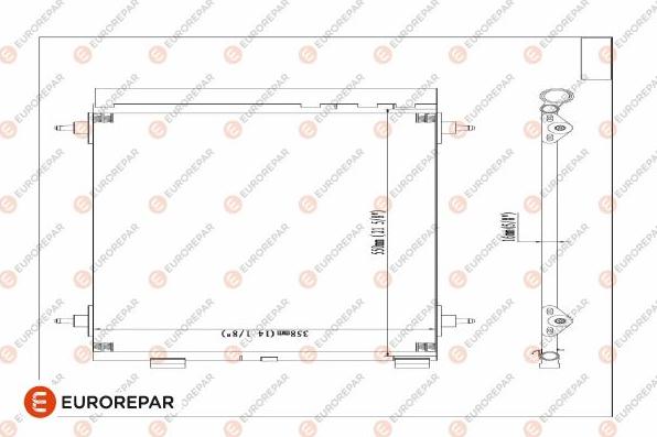 EUROREPAR E163364 - Конденсатор, кондиціонер autozip.com.ua