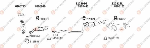 EUROREPAR EXH100940 - Система випуску ОГ autozip.com.ua
