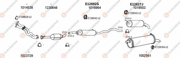 EUROREPAR EXH100964 - Система випуску ОГ autozip.com.ua