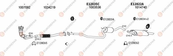 EUROREPAR EXH100931 - Система випуску ОГ autozip.com.ua