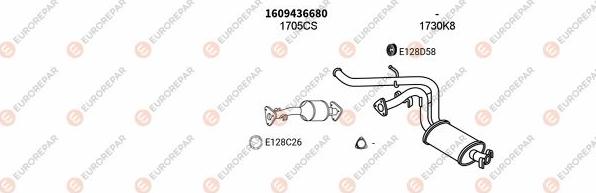 EUROREPAR EXH101874 - Система випуску ОГ autozip.com.ua