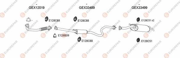 EUROREPAR EXH100132 - Система випуску ОГ autozip.com.ua