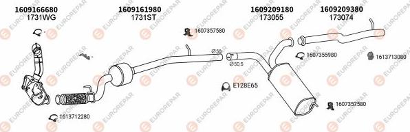 EUROREPAR EXH101901 - Система випуску ОГ autozip.com.ua