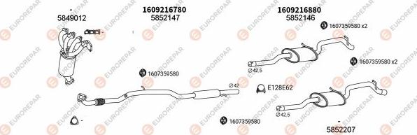 EUROREPAR EXH101440 - Система випуску ОГ autozip.com.ua