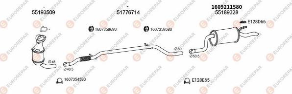 EUROREPAR EXH101477 - Система випуску ОГ autozip.com.ua