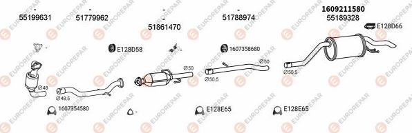 EUROREPAR EXH101503 - Система випуску ОГ autozip.com.ua