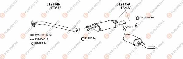 EUROREPAR EXH101618 - Система випуску ОГ autozip.com.ua