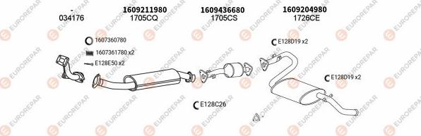 EUROREPAR EXH101623 - Система випуску ОГ autozip.com.ua