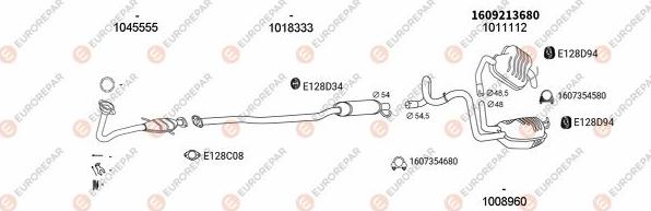 EUROREPAR EXH101053 - Система випуску ОГ autozip.com.ua