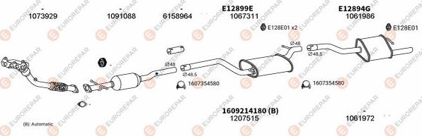 EUROREPAR EXH101010 - Система випуску ОГ autozip.com.ua