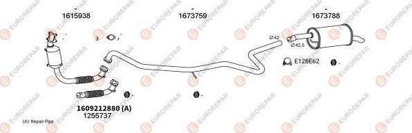 EUROREPAR EXH101105 - Система випуску ОГ autozip.com.ua