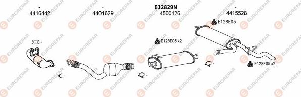 EUROREPAR EXH101245 - Система випуску ОГ autozip.com.ua