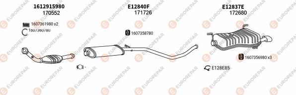 EUROREPAR EXH101754 - Система випуску ОГ autozip.com.ua