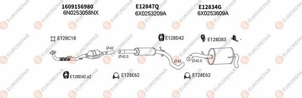 EUROREPAR EXH103510 - Система випуску ОГ autozip.com.ua