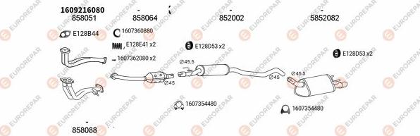 EUROREPAR EXH103154 - Система випуску ОГ autozip.com.ua