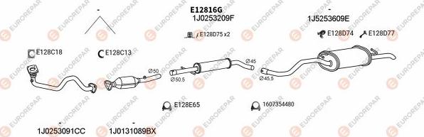 EUROREPAR EXH103323 - Система випуску ОГ autozip.com.ua