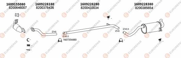 EUROREPAR EXH102494 - Система випуску ОГ autozip.com.ua