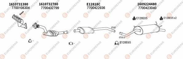 EUROREPAR EXH102423 - Система випуску ОГ autozip.com.ua